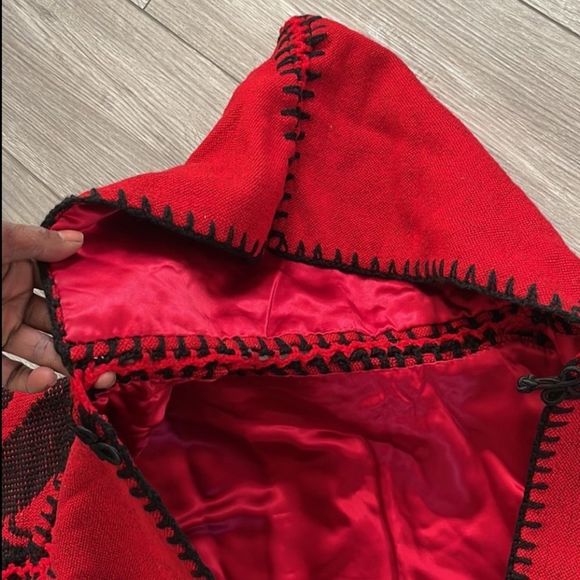 Hooded Tribal Boho Poncho Cardigan - Picture 6 of 17